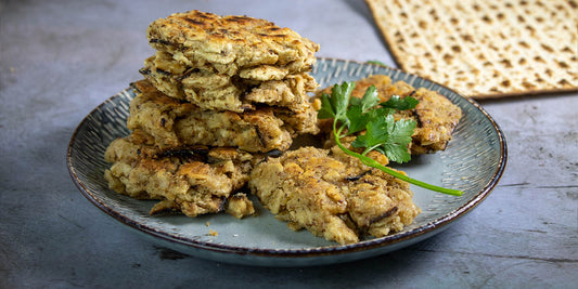 Vegan classic matzah brei latkes for passover