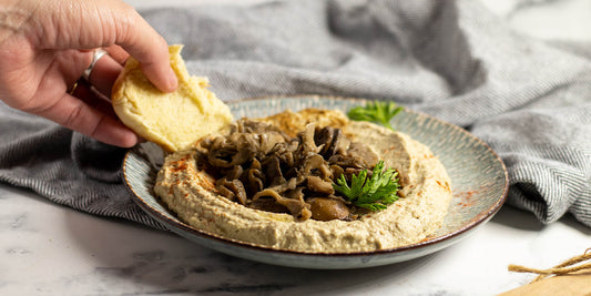 Vegan eggplants hummus spread