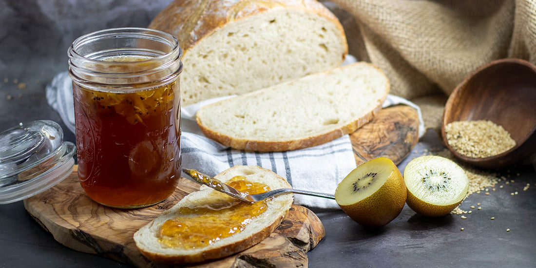 White Wine Jam Infused with Golden Kiwi (Alcoholic/Non-alcoholic)