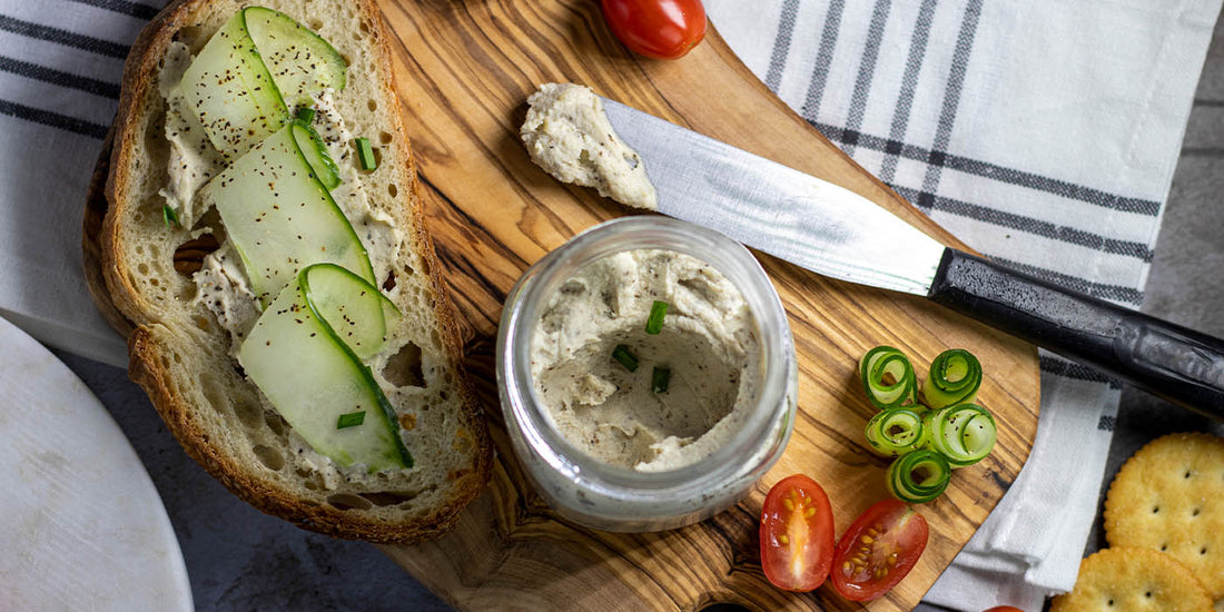 Vegan cashew based boursin cheese