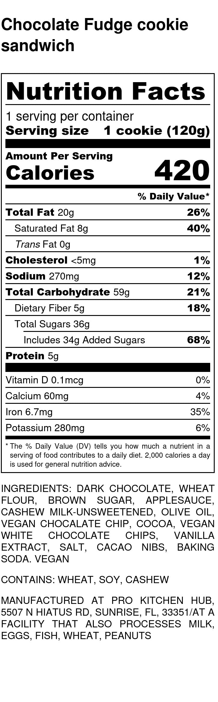Chocolate Fudge Cookie Sandwich