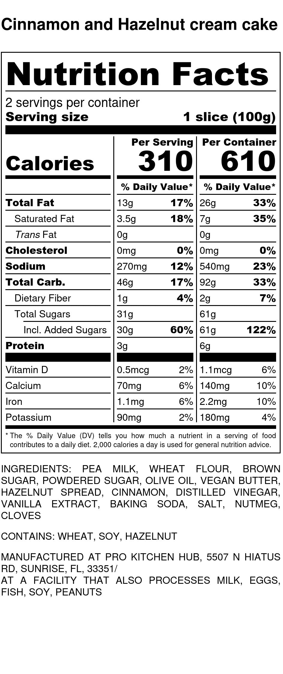 Cinnamon Hazelnut Layer Cake