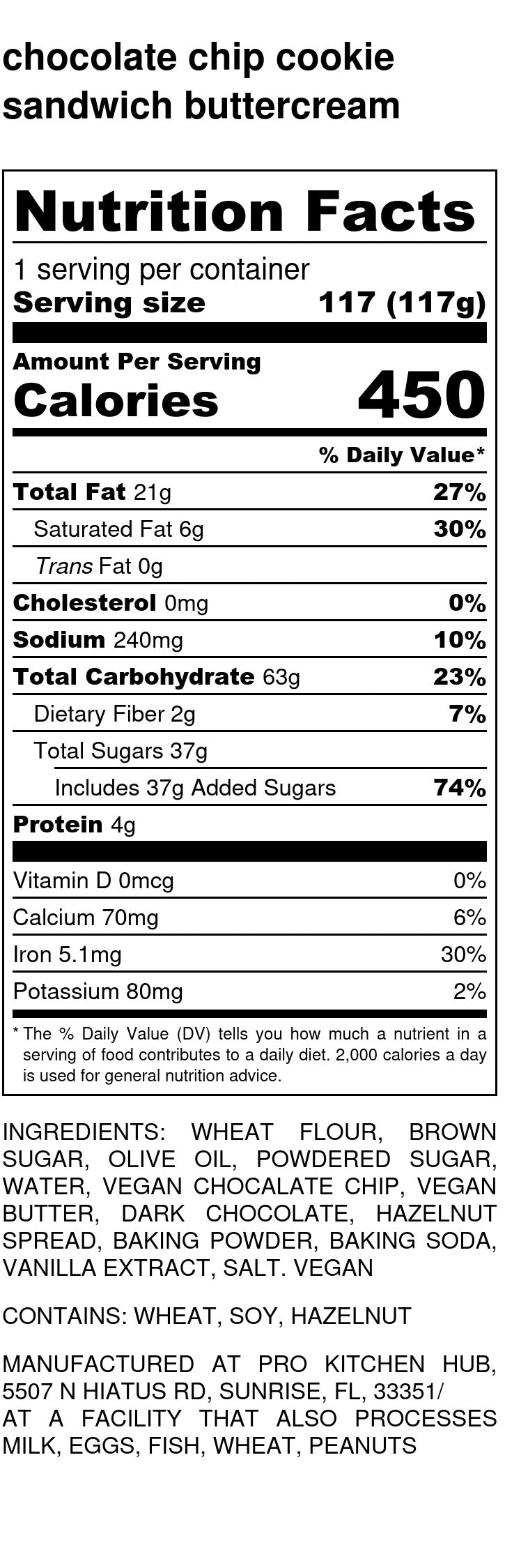 Chocolate Chip Cookie Sandwich