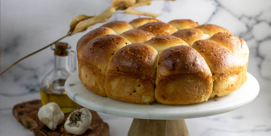 Vegan Garilc butter challah rolls sweet bread